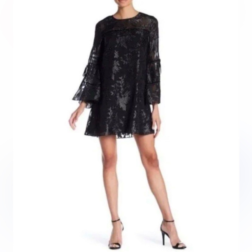 Laundry By Shelli Segal Black Shimmery Mini Dress